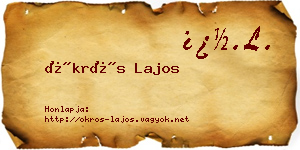 Ökrös Lajos névjegykártya