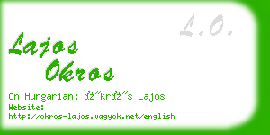 lajos okros business card